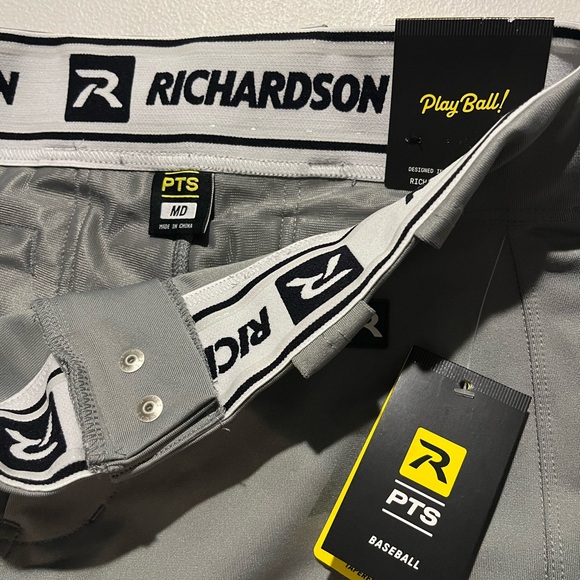 Richardson Sports Men’s Gray Baseball Pants NEW, Size Medium - Picture 3 of 4